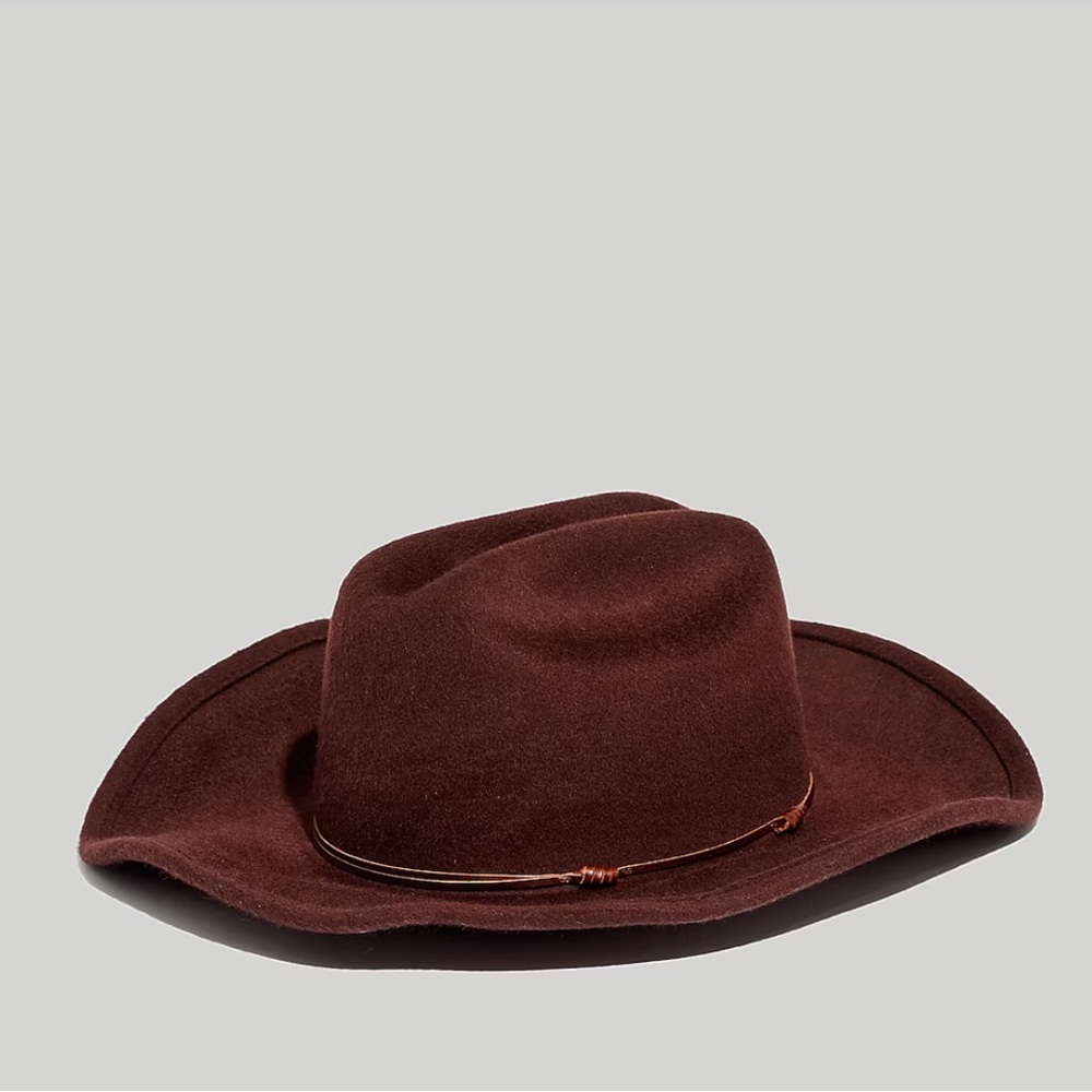 Wyeth Felt Cowboy Hat in Brown